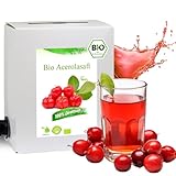 GutFood - 3 Liter Bio Acerolasaft - Bio Acerola Saft in praktischer